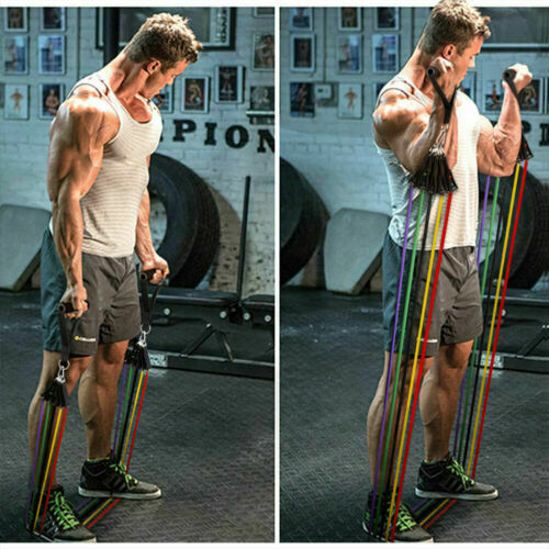 11 PCS Latex Resistance Band